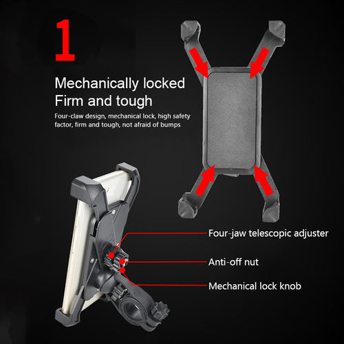 SMPO Universal Electric Scooter Mobile Phone Bracket with Anti-Shake Shockproof Handlebar Mount