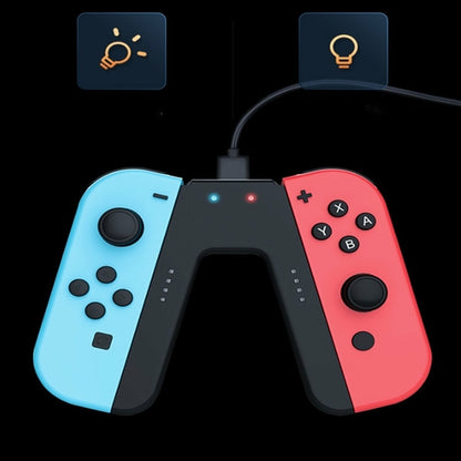 SMPO Wireless Red and Blue Switch Game Controller with Ergonomic Grip for Switch