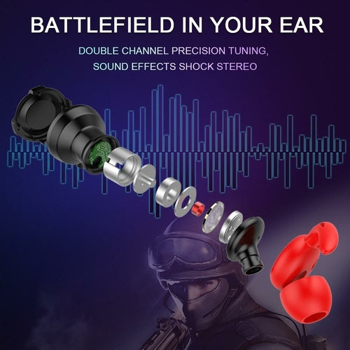 SMPO G2000 3.5mm In-Ear Gaming Earphones with Adjustable Extension Microphone & Stereo Bass