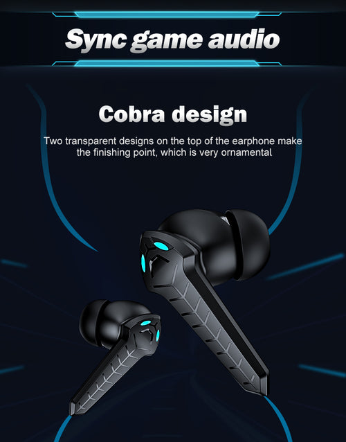 SMPO TWS Wireless Gaming Headset Bluetooth 5.1 Earbuds with Ultra-Low Latency & Charging Case