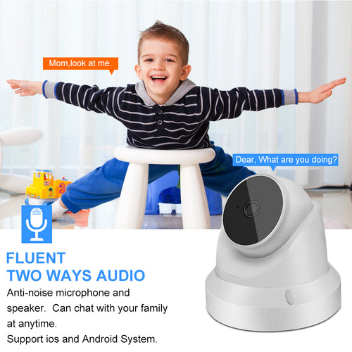 SMPO Wireless WiFi Camera Monitor and Smart Home Security Camera with Two-Way Audio & Night Vision