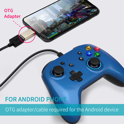 SMPO USB Wired Gaming Controller Gamepad with Immersive Dual-Vibration & High-Precision Joysticks