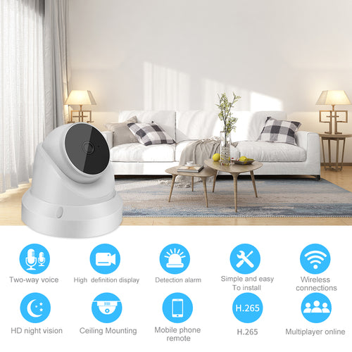 SMPO Wireless WiFi Camera Monitor and Smart Home Security Camera with Two-Way Audio & Night Vision