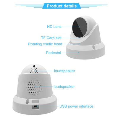 SMPO Wireless WiFi Camera Monitor and Smart Home Security Camera with Two-Way Audio & Night Vision