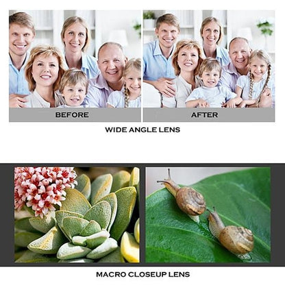 SMPO HD Ultra Wide Angle Mobile Phone Camera Lens with Universal Clip-on Design