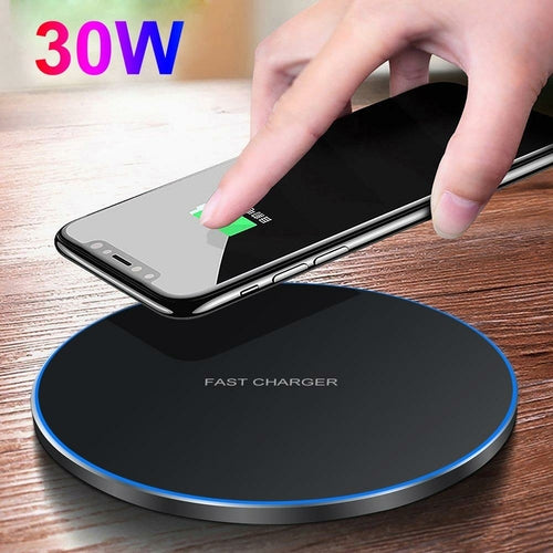 SMPO 30W Fast Wireless Charging Pad with Smart Temperature Control